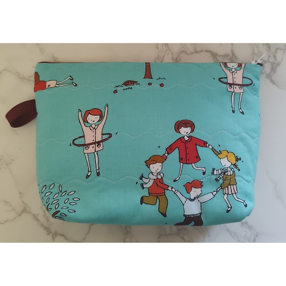 New Handmade Make-Up Bag Zippered Lined Cosmetics Toiletries Clutch Bag B1